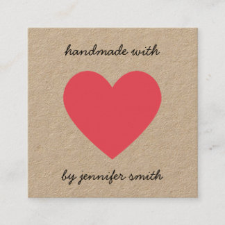 Carte d'affichage faite à la main avec les coeurs 
