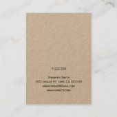 Carte d'affichage faite à la main avec les oreille (Dos)