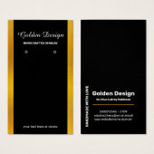 Carte d'affichage Faux Gold Foil - Noir avec Or (Devant & derrière)
