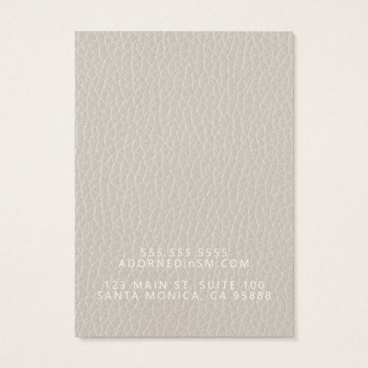 Carte d'affichage Faux Leather Chic Collier (Dos)