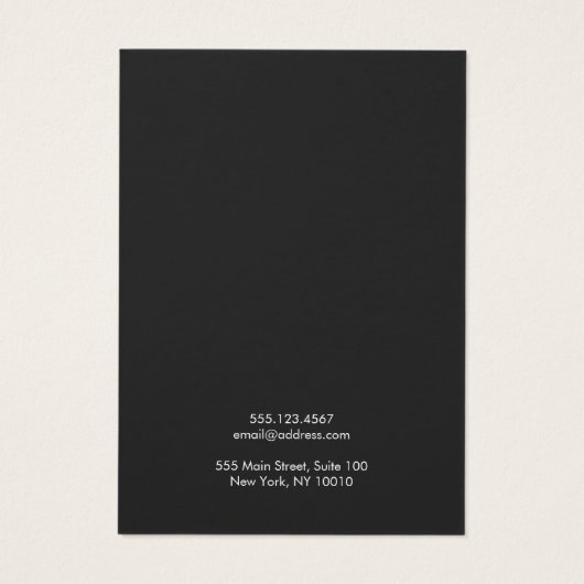 Carte d'affichage Feuille en terre noire (Dos)