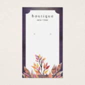 Carte d'affichage Feuille et en bois (Devant)