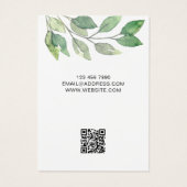 Carte d'affichage Feuille QR Code Boucles d'oreill (Dos)