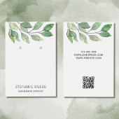 Carte d'affichage Feuille QR Code Boucles d'oreill
