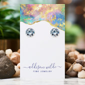 Carte d'affichage Fire Opal Rainbow Gemstone