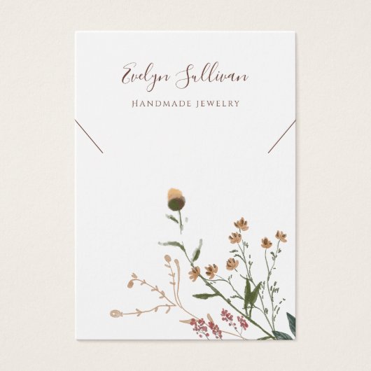 Carte d'affichage fleur sauvage (Devant)