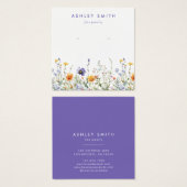 Carte d'affichage fleur sauvage (Devant & derrière)