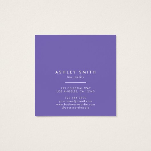 Carte d'affichage fleur sauvage (Dos)