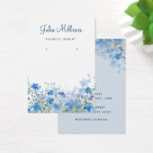 Carte d'affichage fleur sauvage bleu aquarelle (Bureau)
