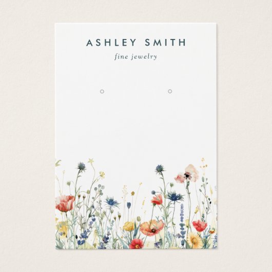 Carte d'affichage Fleur sauvage dynamique (Devant)