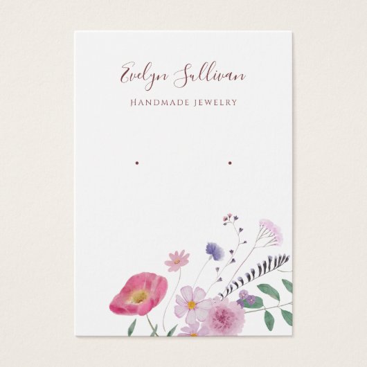 Carte d'affichage fleur sauvage fraîche (Devant)