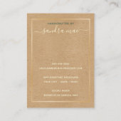 Carte d'affichage fleurie en papier d'or (Dos)