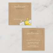 Carte d'affichage fleurie en papier d'or (Devant / Derrière)