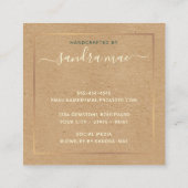 Carte d'affichage fleurie en papier d'or (Dos)