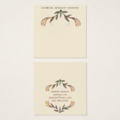 Carte d'affichage fleurie Lily oreille bijoux fleu (Devant & derrière)