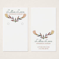 Carte d'affichage fleurie Lily oreille bijoux fleu