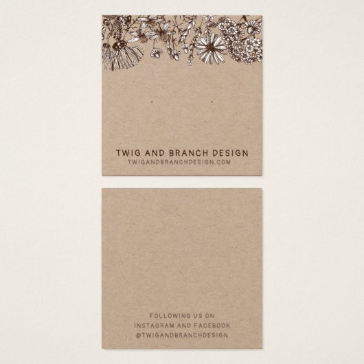 Carte d'affichage Fleurs sauvages (Devant & derrière)