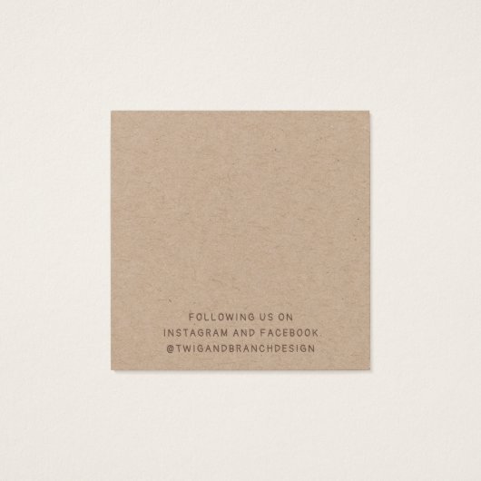 Carte d'affichage Fleurs sauvages (Dos)