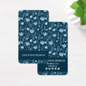 Carte d'affichage Floral Blue Turquoise à oreille  (Bureau)