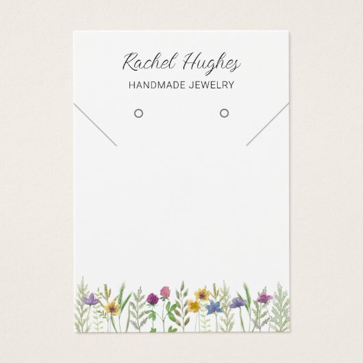 Carte d'affichage florale bijoux (Devant)