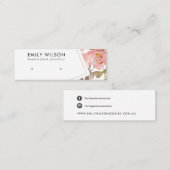 CARTE D'AFFICHAGE FLORALE BLUSH GOLD (Devant / Derrière)