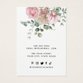 Carte d'affichage florale moderne et élégante (Dos)