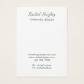 Carte d'affichage florale pour bijoux à oreilles (Dos)