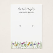 Carte d'affichage florale pour bijoux à oreilles (Devant)