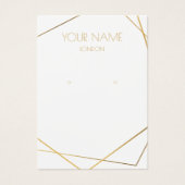 Carte d'affichage géométrique en or simple blanc (Devant)