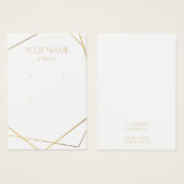 Carte d'affichage géométrique or de luxe simple (Devant & derrière)