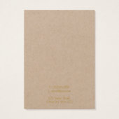 Carte d'affichage géométrique or simple (Dos)