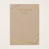 Carte d'affichage géométrique or simple (Devant)