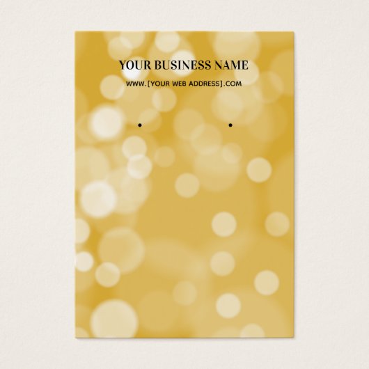 Carte d'affichage Gold Bokeh (Devant)