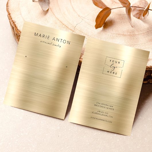 Carte d'affichage Gold Brossé Metal