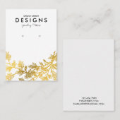 Carte d'affichage Gold Floral (Devant / Derrière)