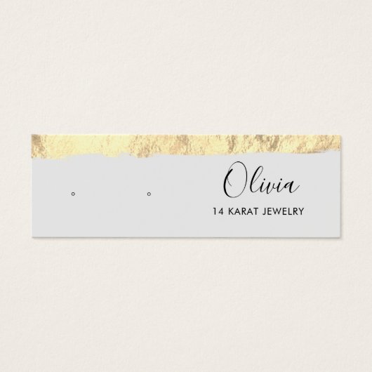 Carte d'affichage Gold Grey Stud oreille (Devant)