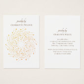 Carte d'affichage Gold Ombre Sunburst Spiral (Devant & derrière)