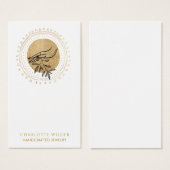 Carte d'affichage Gold Sun Et Hand Faux Foil Bijou (Devant & derrière)