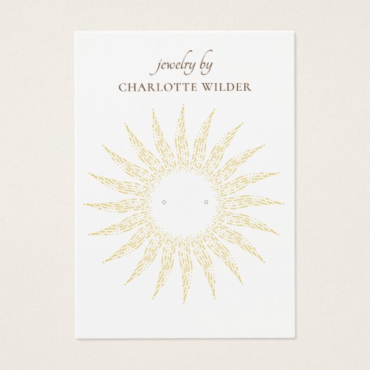 Carte d'affichage Gold Sunburst Circle (Devant)