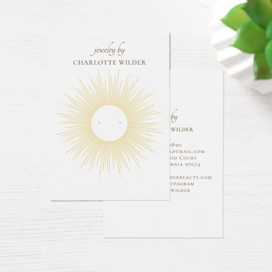 Carte d'affichage Gold Sunburst Stud oreille (Bureau)