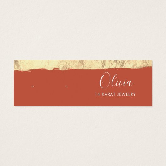 Carte d'affichage Gold Terracotta Stud oreille (Devant)
