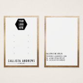 Carte d'affichage Gold White Logo à oreille multip (Devant & derrière)