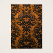 Carte d'affichage gothique en dentelle orange noir (Dos)
