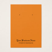 Carte d'affichage gothique Halloween noir orange o (Devant)