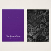 Carte d'affichage gothique Halloween noir violet o (Devant & derrière)