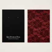 Carte d'affichage gothique rouge dentelle (Devant & derrière)