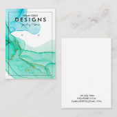 Carte d'affichage Green Blue Gold tendance (Devant / Derrière)