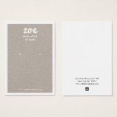 Carte d'affichage Grey Kraft (Devant & derrière)