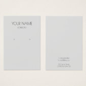 Carte d'affichage gris clair simple (Devant & derrière)