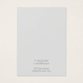 Carte d'affichage gris clair simple (Dos)